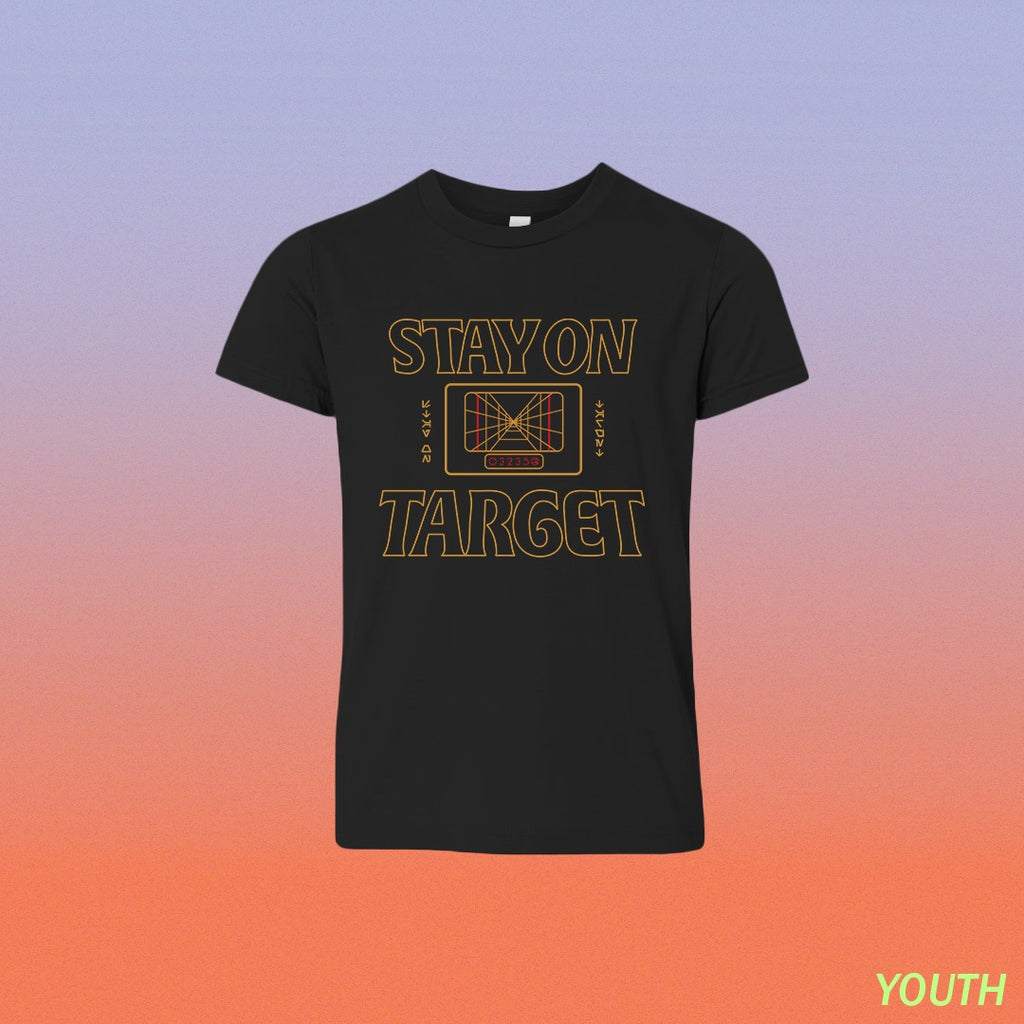 Stay On Target Youth Tee - Black