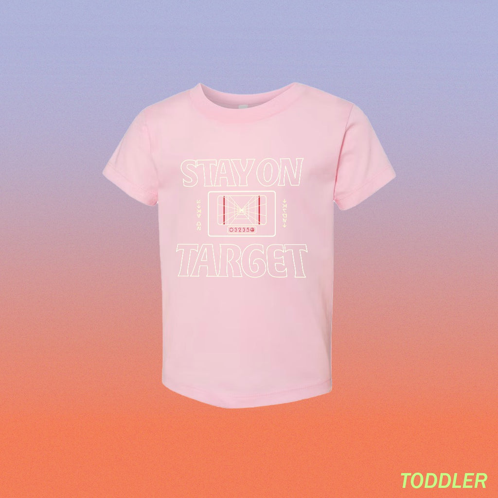 Stay On Target Toddler Tee - Pink